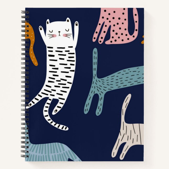 Katzenmuster Notizbuch (Vorderseite)