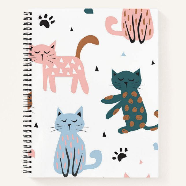 Katzenmuster Notizbuch (Vorderseite)