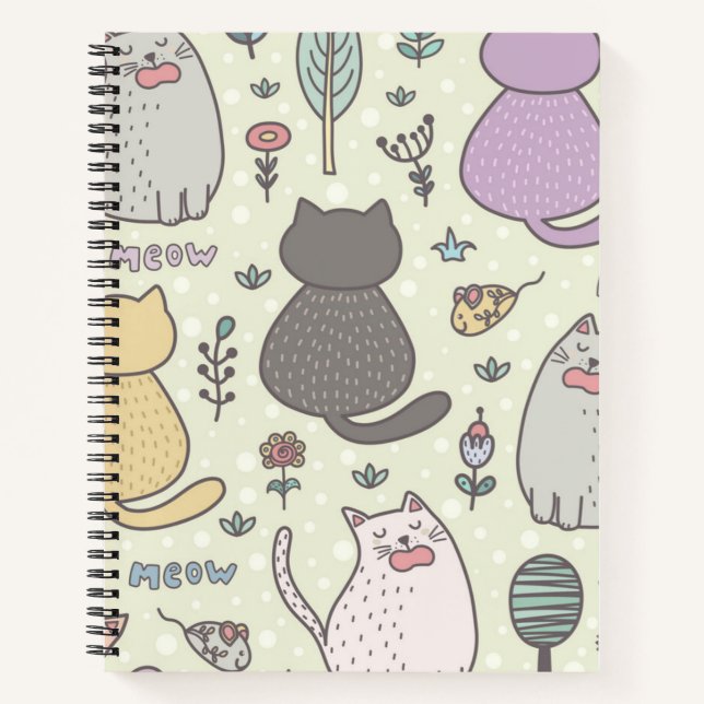 Katzenmuster Notizbuch (Vorderseite)