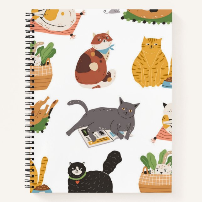 Katzenmuster Notizbuch (Vorderseite)