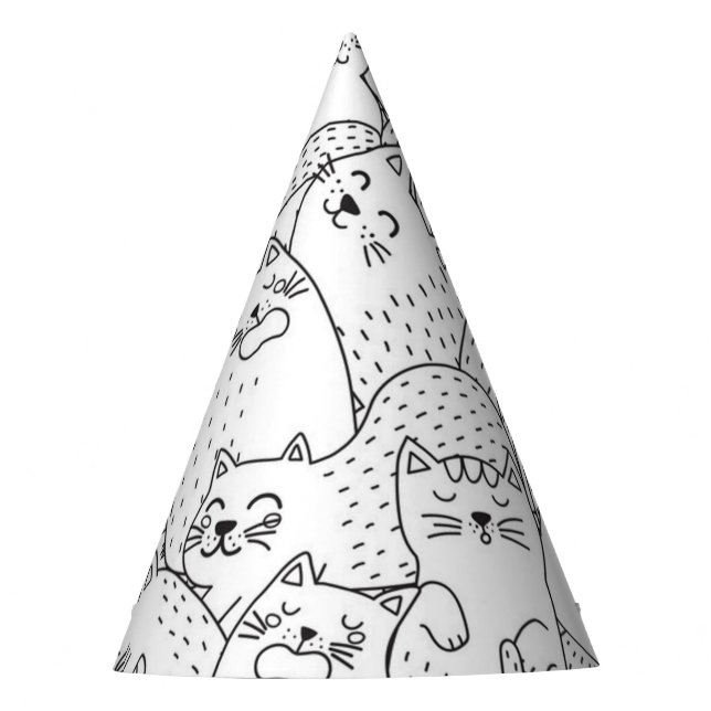 Katzenmuster Partyhütchen (Vorderseite)