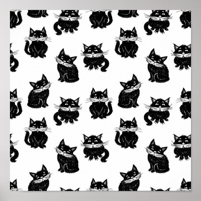 Katzenmuster Poster (Vorne)