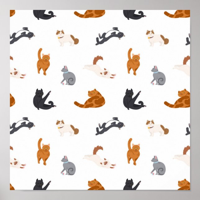 Katzenmuster Poster (Vorne)