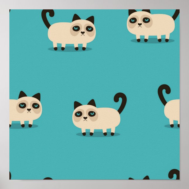 Katzenmuster Poster (Vorne)