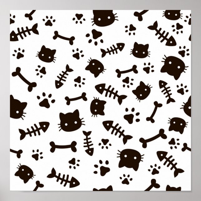 Katzenmuster Poster (Vorne)