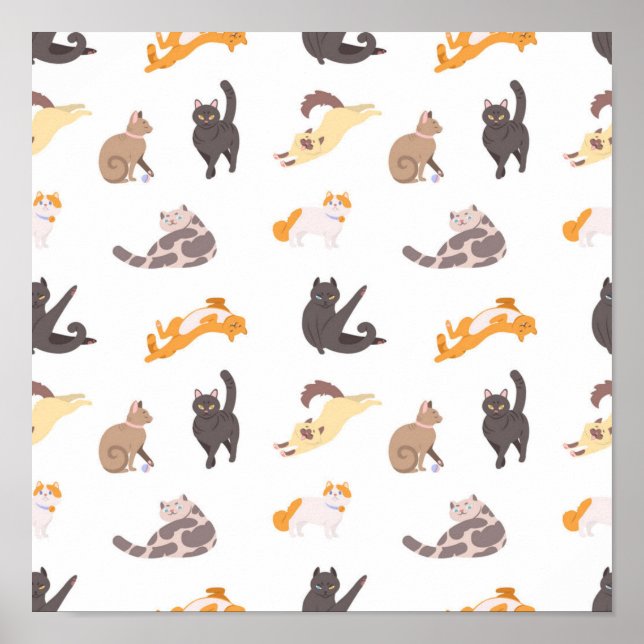 Katzenmuster Poster (Vorne)