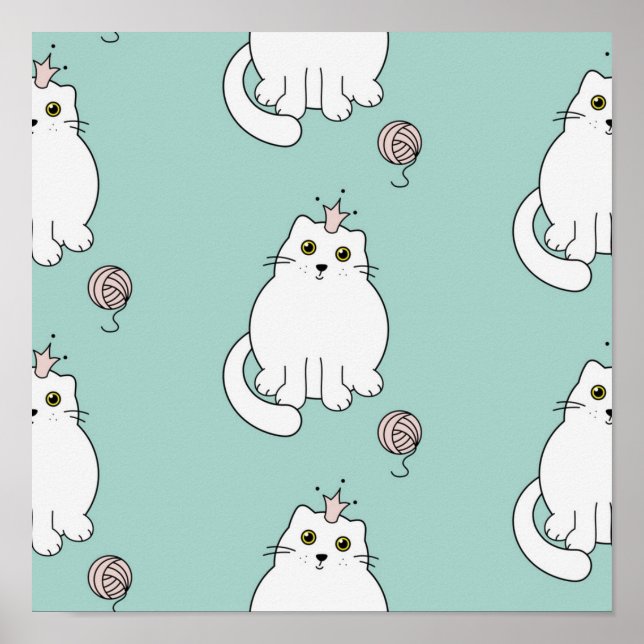 Katzenmuster Poster (Vorne)