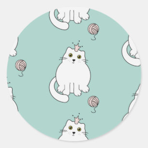 Katzenmuster Runder Aufkleber