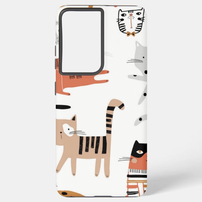 Katzenmuster Samsung Galaxy Hülle (Rückseite)