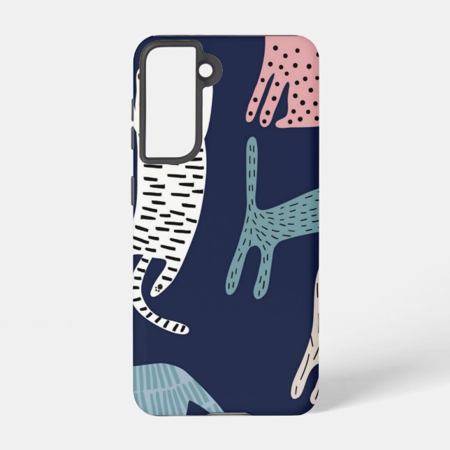 Katzenmuster Samsung Galaxy Hülle (Rückseite)