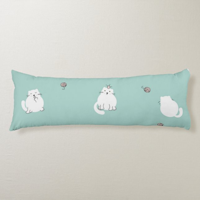 Katzenmuster Seitenschläferkissen (Vorderseite)