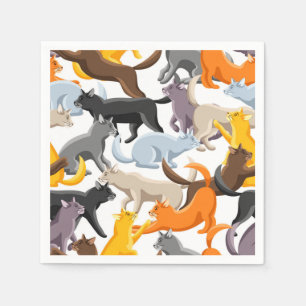 Katzenmuster Serviette