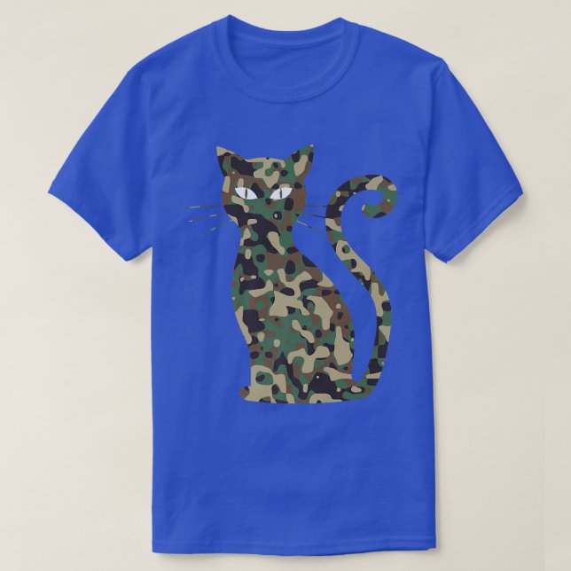 Katzenmuster-Silhouette  T-Shirt (Design vorne)