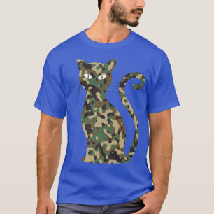 Katzenmuster-Silhouette T-Shirt