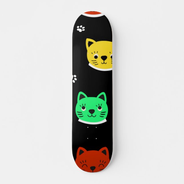 Katzenmuster Skateboard (Vorne)