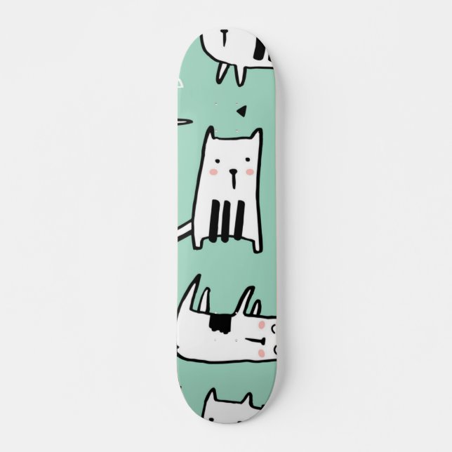 Katzenmuster Skateboard (Vorne)