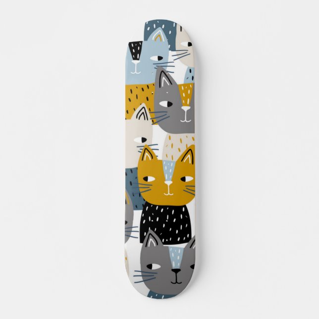 Katzenmuster Skateboard (Vorne)