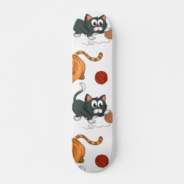 Katzenmuster Skateboard (Vorne)
