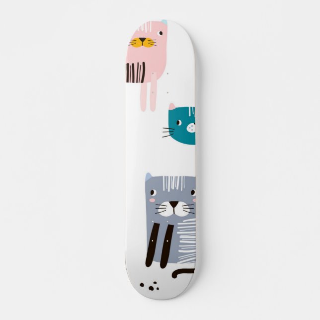 Katzenmuster Skateboard (Vorne)