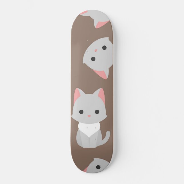Katzenmuster Skateboard (Vorderseite)