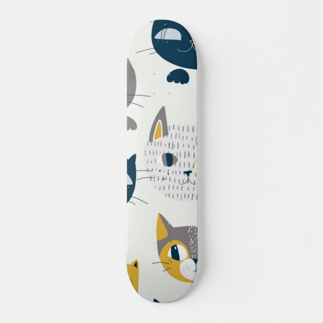 Katzenmuster Skateboard (Vorne)