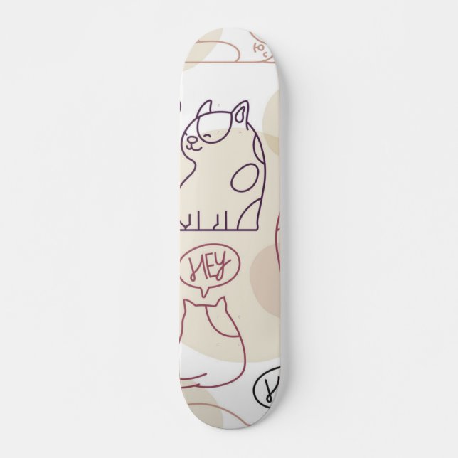 Katzenmuster Skateboard (Vorne)