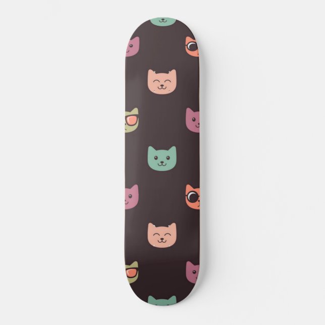 Katzenmuster Skateboard (Vorderseite)