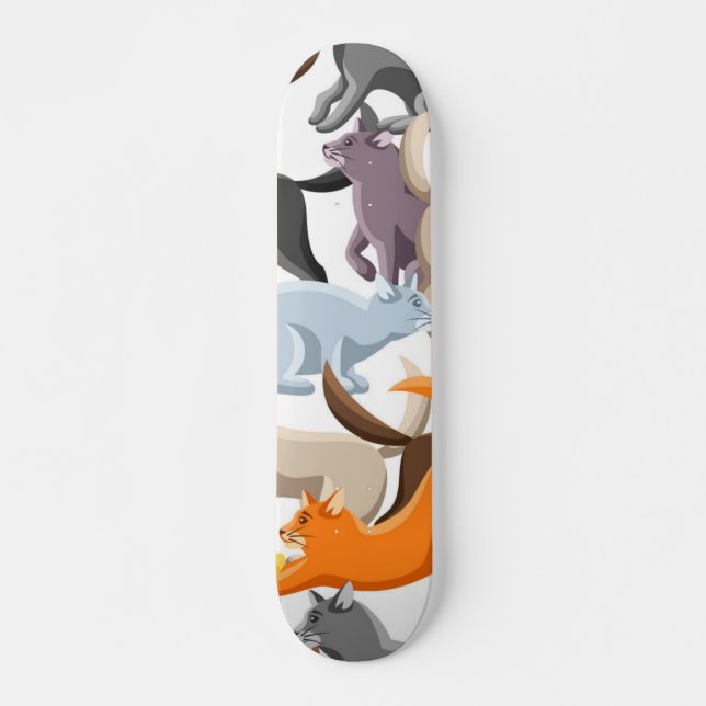 Katzenmuster Skateboard (Vorne)