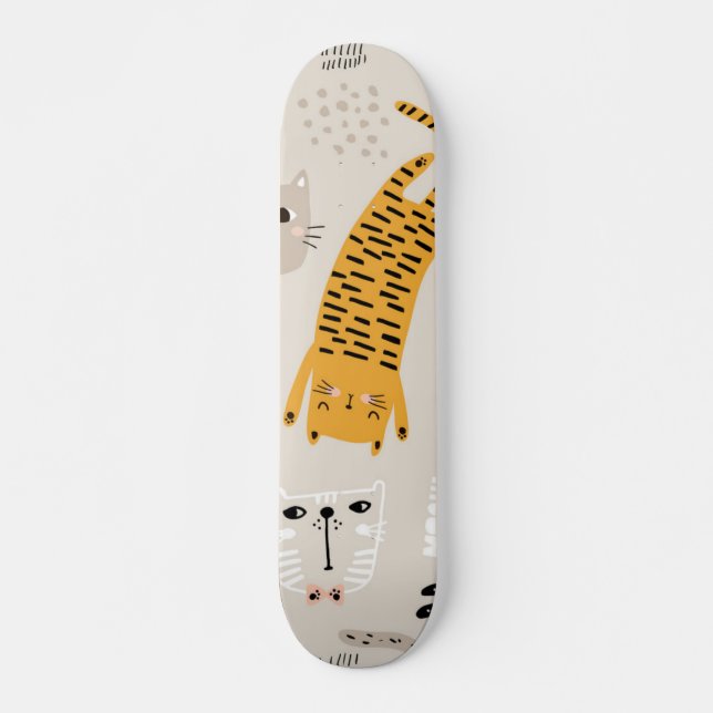 Katzenmuster Skateboard (Vorne)