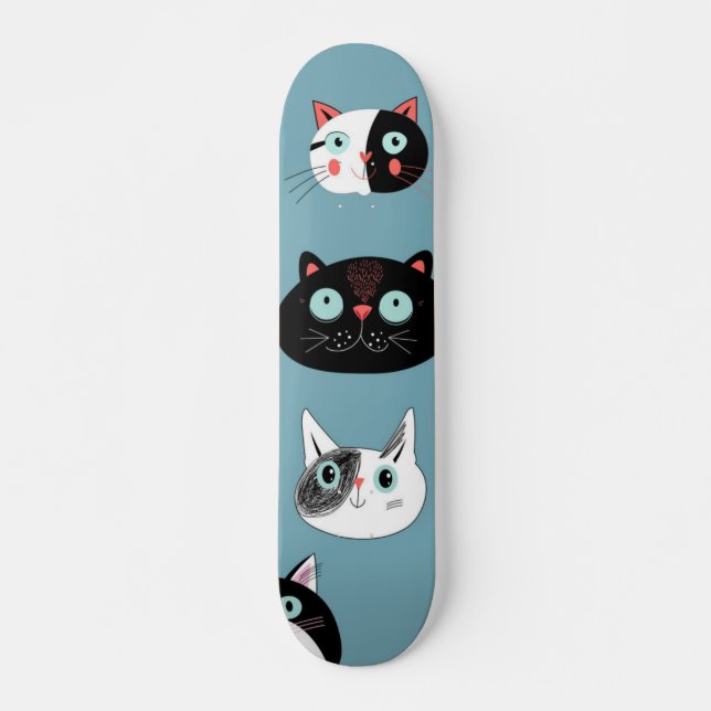 Katzenmuster Skateboard (Vorne)