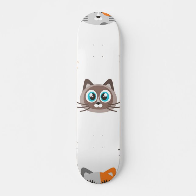 Katzenmuster Skateboard (Vorne)