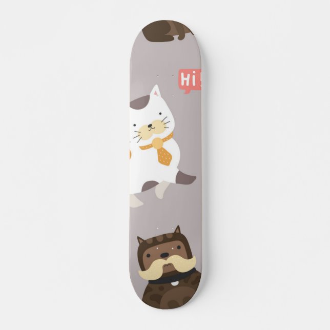 Katzenmuster Skateboard (Vorne)