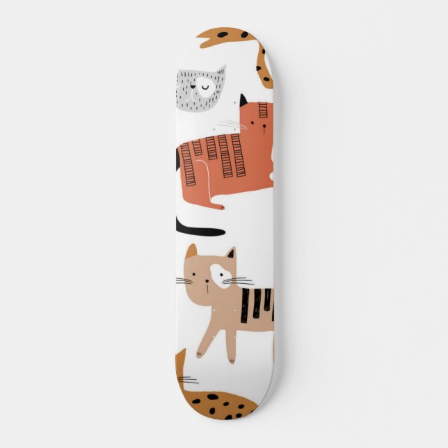 Katzenmuster Skateboard (Vorne)