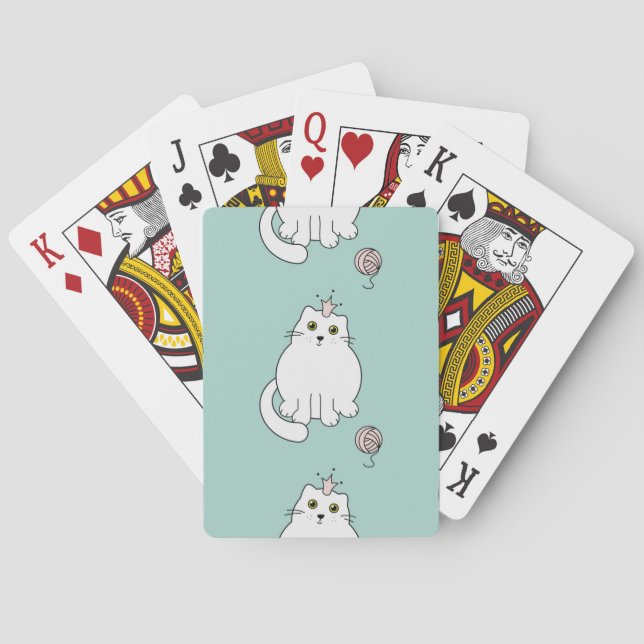 Katzenmuster Spielkarten (Rückseite)