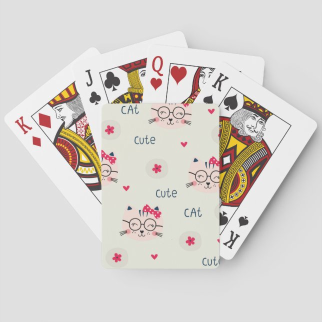 Katzenmuster Spielkarten (Rückseite)