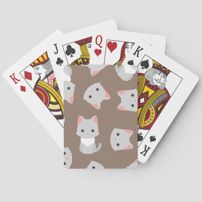 Katzenmuster Spielkarten (Rückseite)