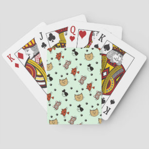 Katzenmuster Spielkarten