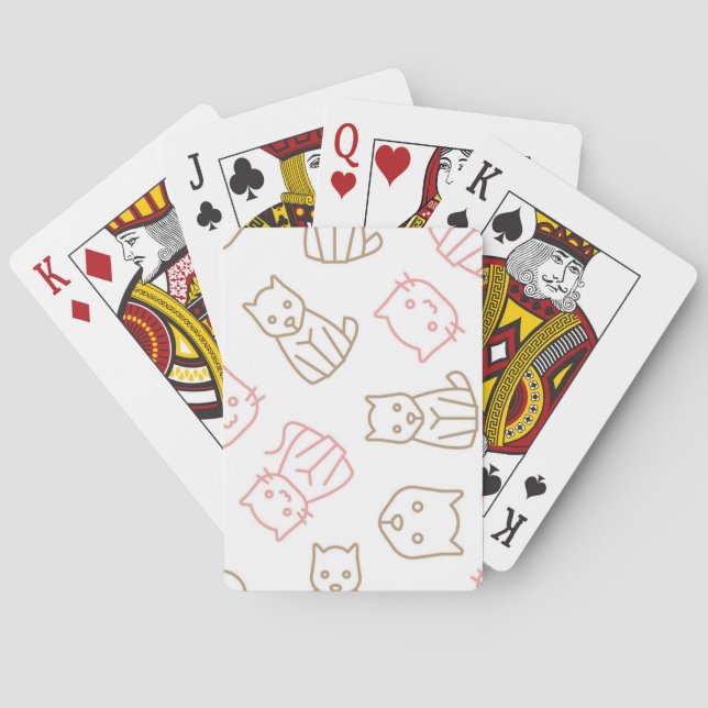 Katzenmuster Spielkarten (Rückseite)