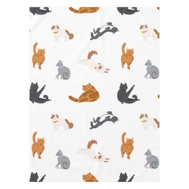 Katzenmuster Tischdecke (Vorderseite)