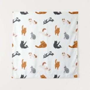Katzenmuster Wandteppich