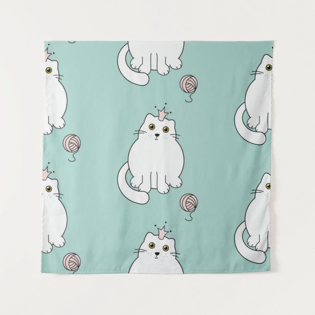 Katzenmuster Wandteppich (Vorderseite)