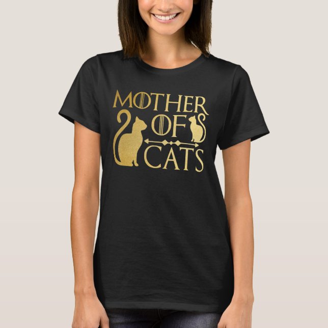 Katzenmutter Beste Mama Katzenmama Muttertag T-Shirt (Vorderseite)