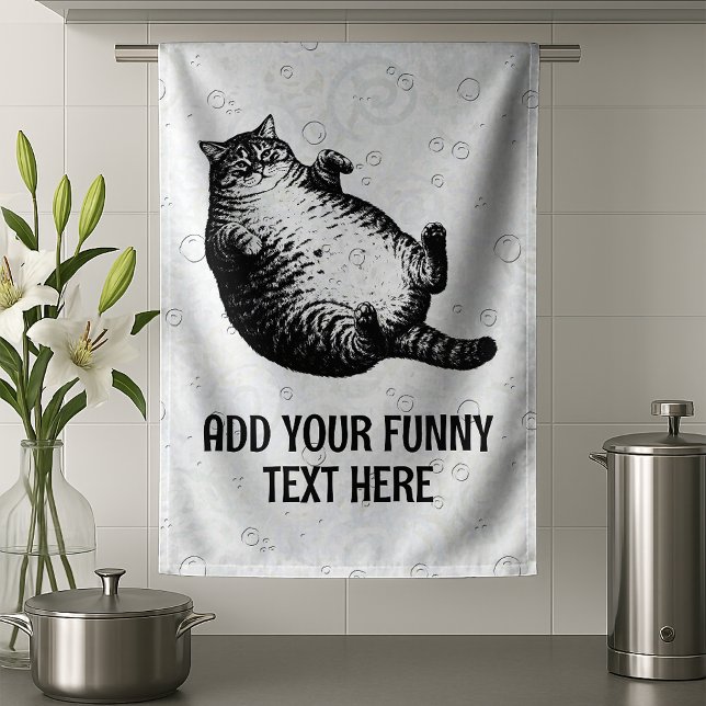 Katzenmutter bin ich, aber nur Haut und Knochen fü Geschirrtuch (Von Creator hochgeladen)