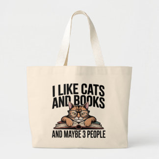 Katzenmutter Buchliebhaberin Antisoziale Introvert Jumbo Stoffbeutel