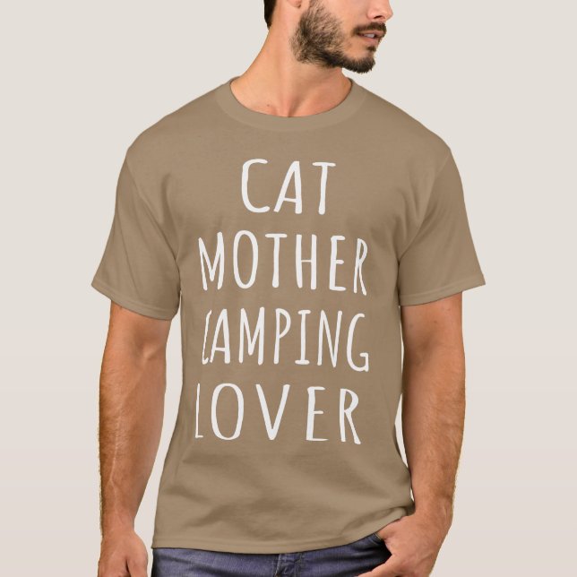 Katzenmutter-Camping-Liebhaber I Junge T-Shirt (Vorderseite)