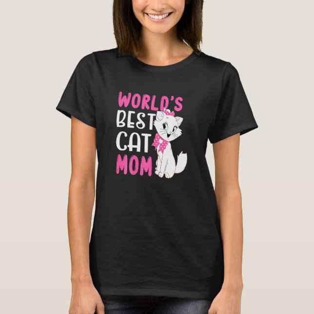 Katzenmutter-Design T-Shirt (Vorderseite)