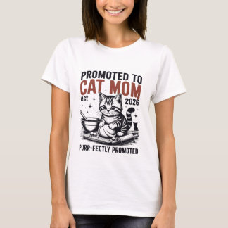 Katzenmutter Est 2026 Purrfekt Befördert T-Shirt