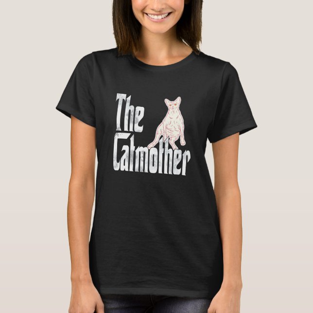 Katzenmutter Faulenzer Sphynx Katzenmutter Kitty M T-Shirt (Vorderseite)