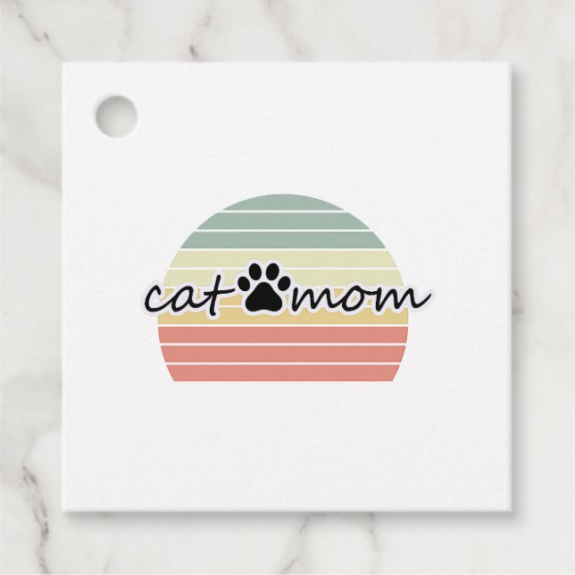 Katzenmutter Geschenkanhänger (Vorderseite)