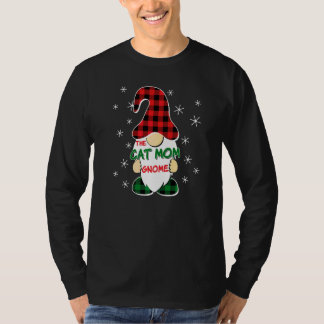 Katzenmutter Gnom Buffalo Kariert Passende Familie T-Shirt